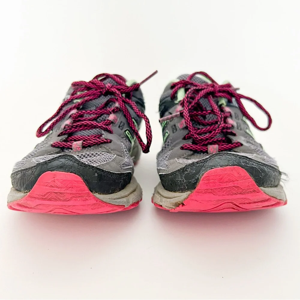 Asics Hiking Shoes Gel Sonoma Gray Pink Green Athletic Trail Running Shoes 8.5 - Picture 3 of 8